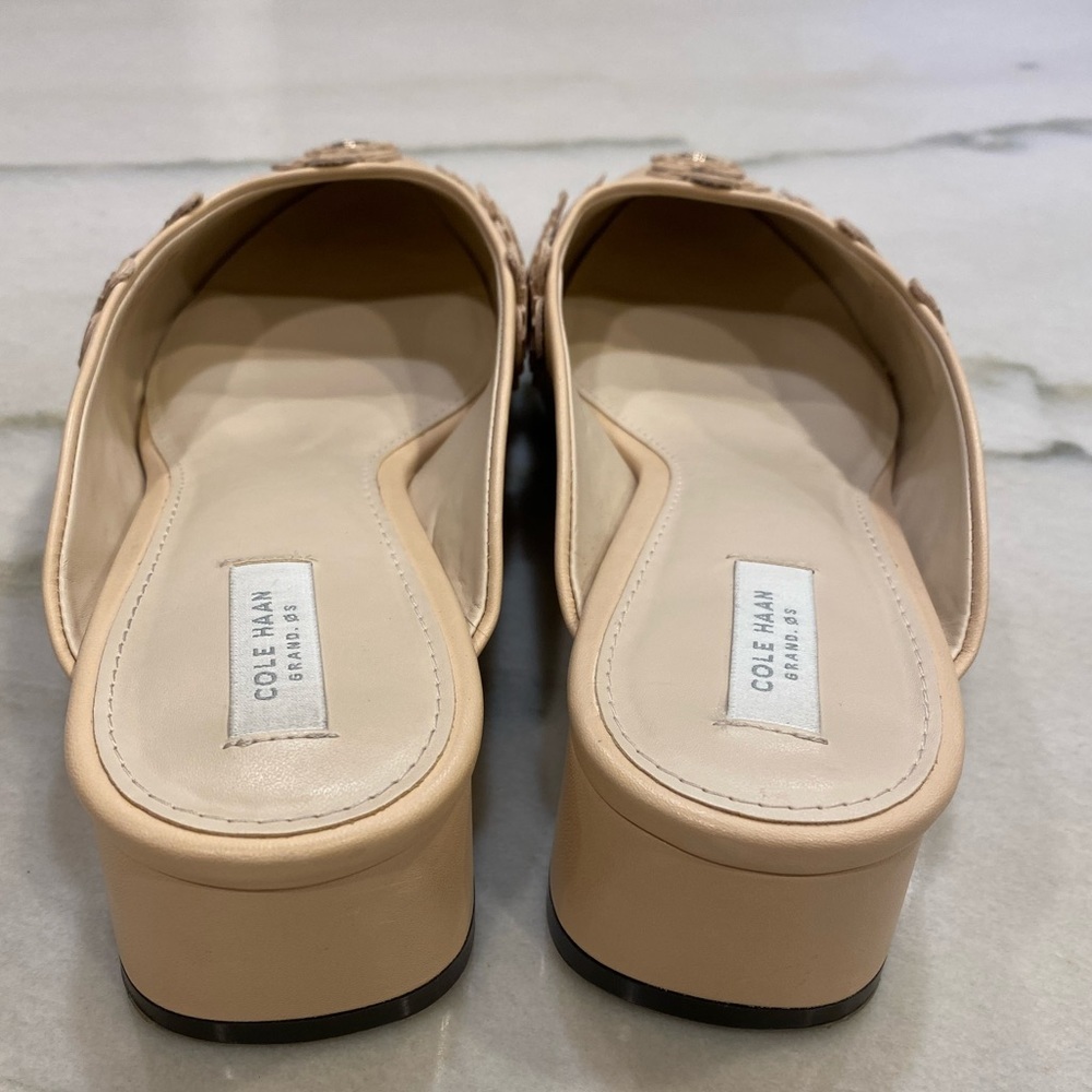 Cole Haan Mules Size 9 Beige Floral Embellished Mules - Picture 5 of 13